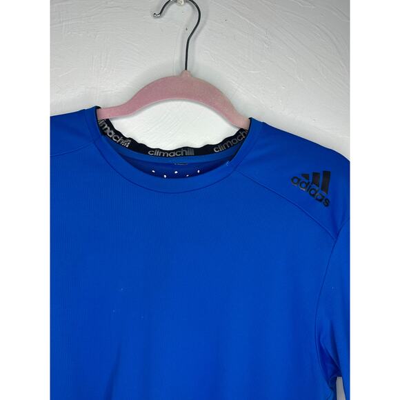 Adidas Climachill Athletic Shirt Men's Size Medium Royal Blue Workout Active - Picture 2 of 7